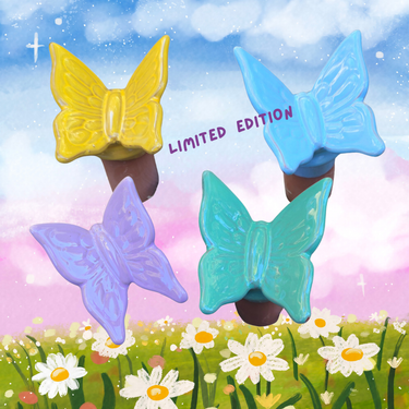 Tutti Frutti Butterfly Terracotta Watering Spike Set