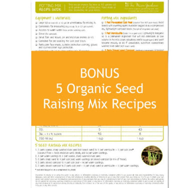 5 Organic Seed Raising Mix Recipe